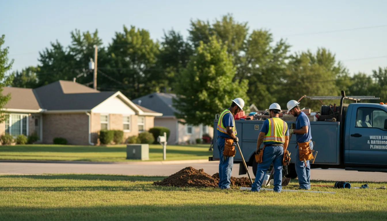 Residential water line and bathroom plumbing service in Glastonbury, CT